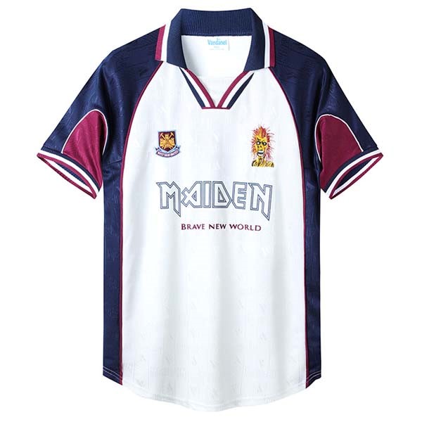 Camiseta Iron Maiden x West Ham Retro 2ª Kit 1999/2001